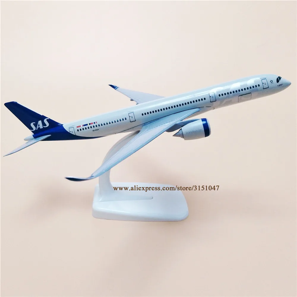 

20cm Alloy Metal Air Scandinavian SAS Airlines Airbus 350 A350 Airways Airplane Model Diecast Air Plane Model Aircraft Gifts