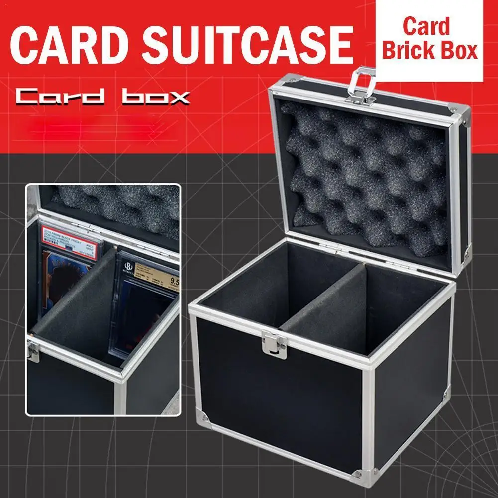 

Large Multi-functional BGS PSA Card Brick Storage Box Board Games Black Deck Case Can Hold 35pt/Four Corner Magnetic Card Bricks