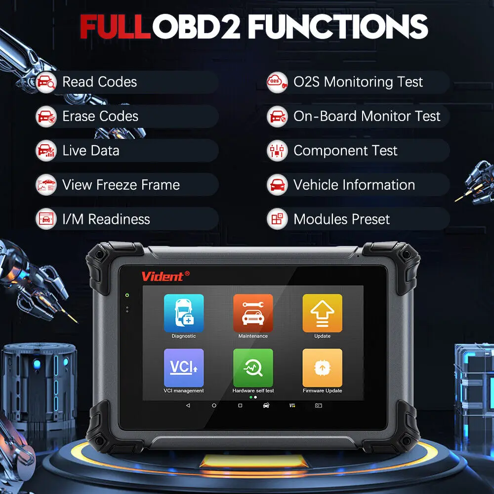 VIDENT iSmart800 Pro Инструмент диагностики всей системы 40+ Функции обслуживания Активный