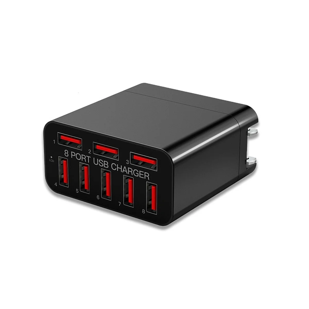 

8 Port USB Porous Mobile Phone Charger Foldable Portable Travel Quick Charger USB Multi Port Charger EU Plug
