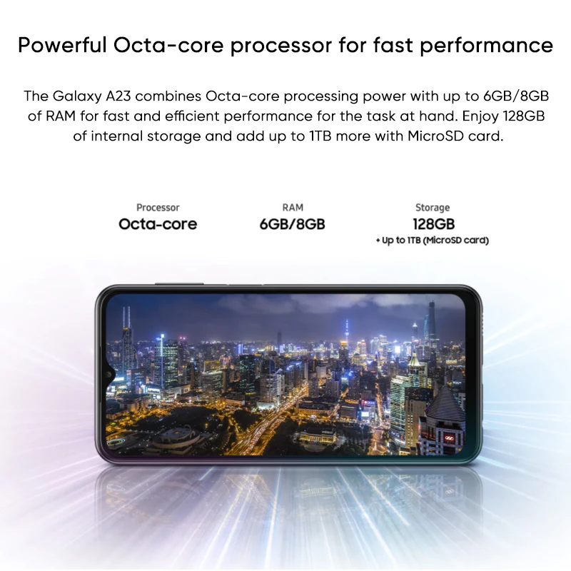 Tanie Oryginalny Samsung Galaxy A23 A235F 4G Smartphone Snapdragon 680 90Hz PLS Wyświetlacz LCD 5000mAh Baterii 25W Szybkie ładowanie Telefonu