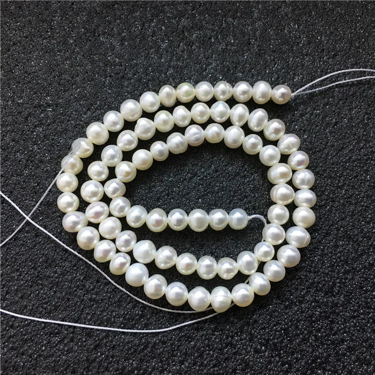 

High Quality 4-5mm 100% Natural Freshwater Pearl Beads white Potato Pearl Loose Beads For DIY Necklace Bracelat Jewelry Making