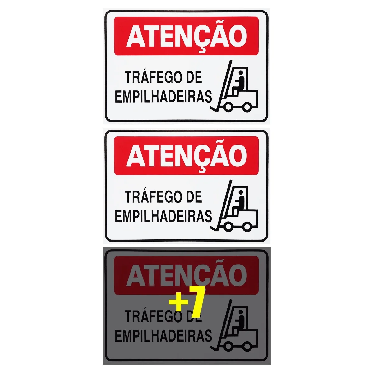 

Combo 10 Signaling Plates Attention Traffic Forklifts 30x20 Access-S-226 F9e