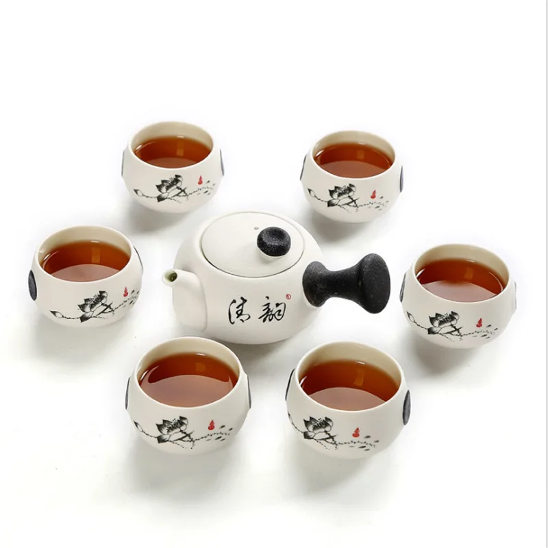 

Ceramic Snowflake Tea Tool Charm Chinese Tea Set Traditional Kung Fu Teapot/Tea cup Send Friends Send Elders Gift Box