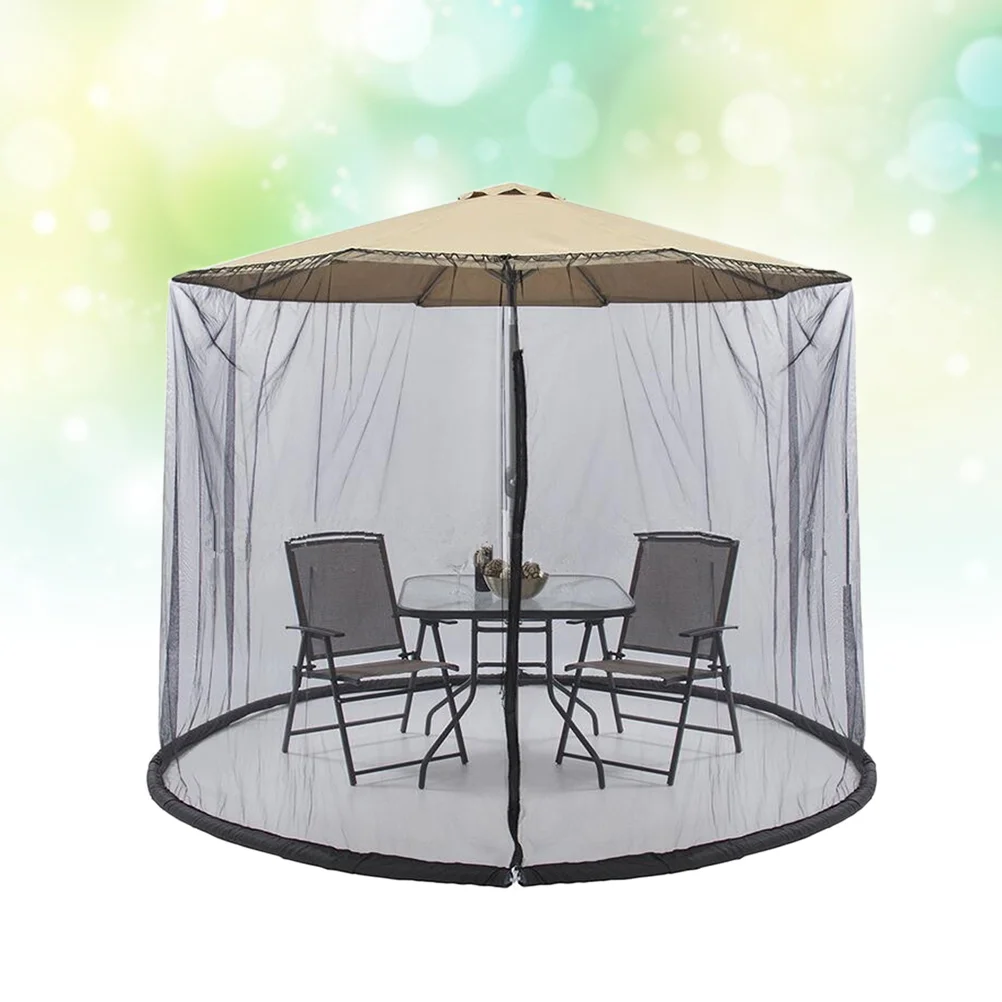 

300x230 см крышка зонтика для внутреннего дворика, москитная сетка на молнии, искусственная садовая Дека, мебель для улицы (черный)