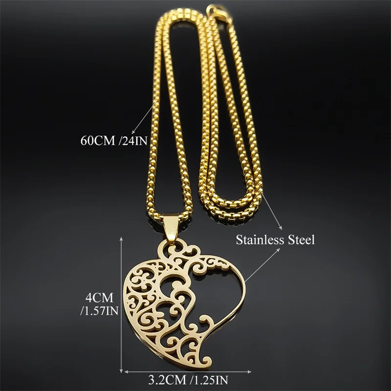 Ожерелье-амулет из нержавеющей стали с сакральным сердцем для женщин и мужчин