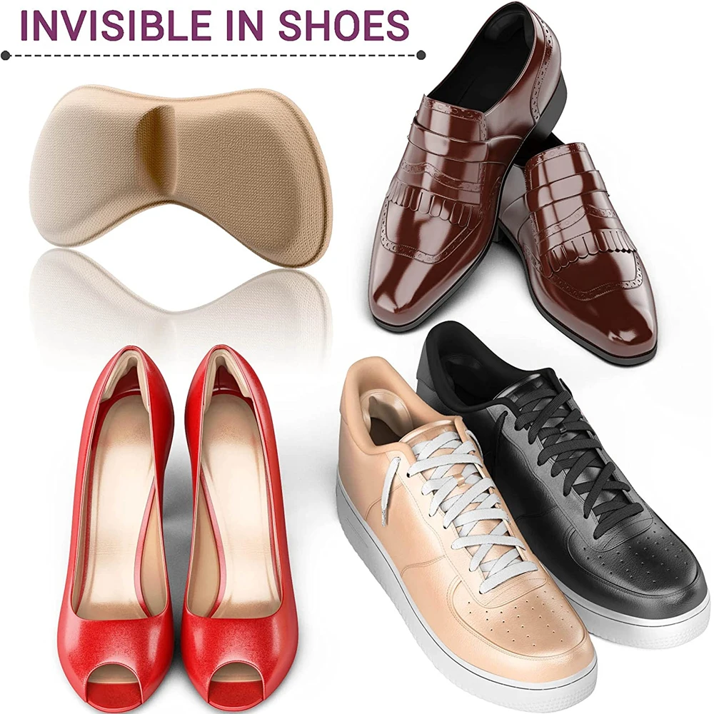 20pcs Heel Insoles Patch Pain Relief Anti-wear Shoe Cushion Pads Feet Care Heel Protector Adhesive Back Sticker Shoes Insert