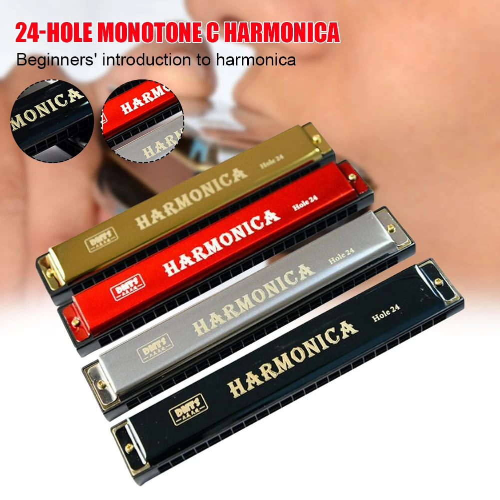 

Kids 24 Hole Single Tone Harmonica C Key Untuned Mouth Organ for Children Beginners Toy Harmonica for Kids Musical Instruments
