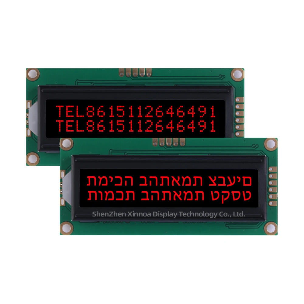 ЖК-экран с подсветкой иврита 1602A-19 BTN черная пленка фиолетовые надписи без платы