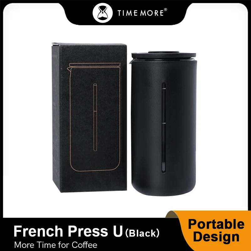 

Timemore 450ml Portable Coffee Pot Small U French Press Coffee Maker