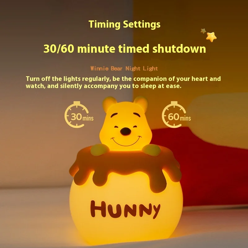 Ночник Винни-Пух Креативная Настольная Лампа Ручной Работы Рождественская