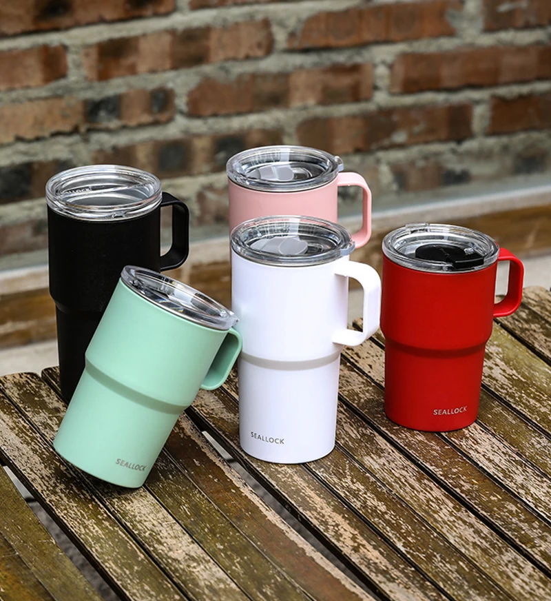 

Thermos Bottle 304 Stainless Steel Heat Preservation Belt Handle Cold Insulation Straw Bingba Coffee Cup Water Bottle