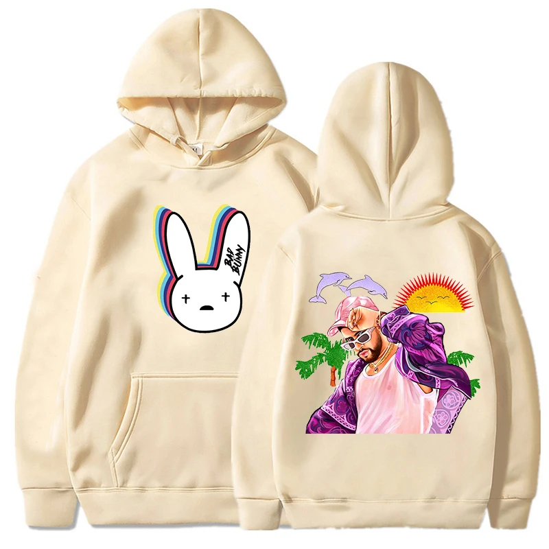 

2022 Bad Bunny Hoodies Men Women UN VERANO SIN TI Music Album Print Long Sleeve Pullover Oversized Streetwear Unisex Tracksuit