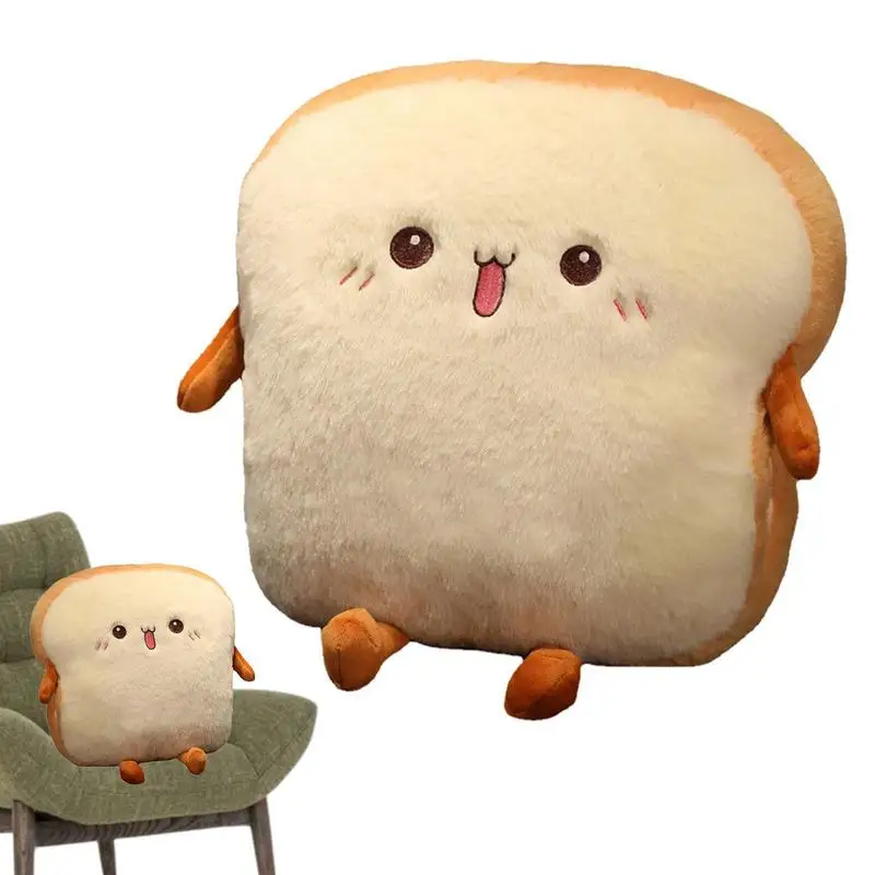 

Toast Sliced Bread Pillow Plush Sliced Toast Throw Pillow Home Decor Cute Hand Warmer Cushion For Sofas Couches Beds Chairs
