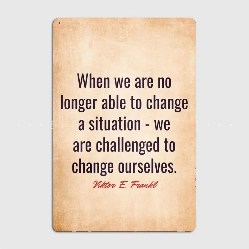 Декоративная панель для дома гаража и бара Viktor E Frankl с цитатами