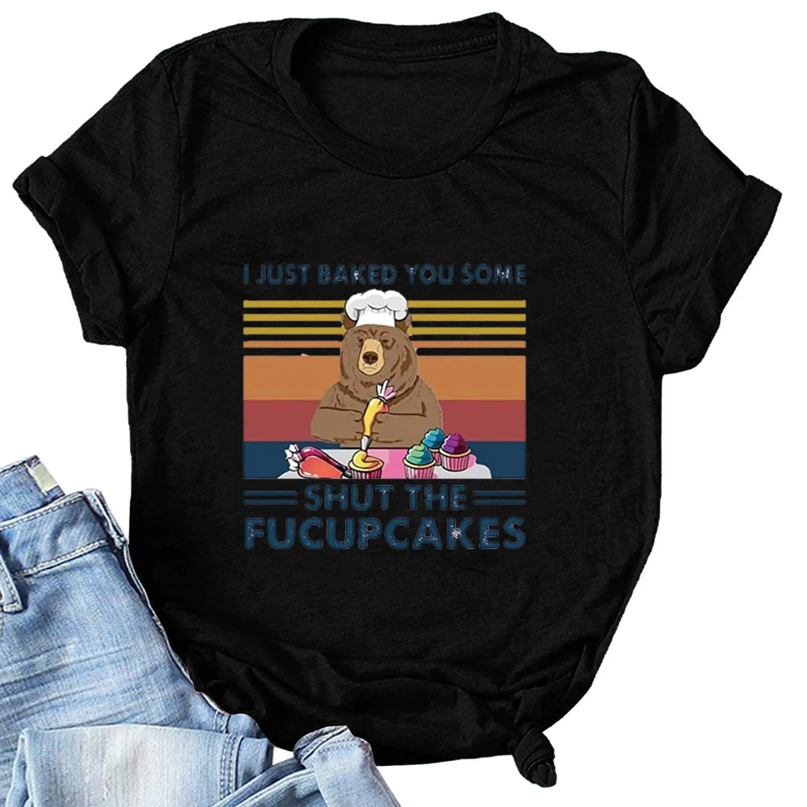 

Женские футболки, модная трендовая Повседневная футболка с забавным мультяшным принтом животных, с коротким рукавом 90-х, женская футболка с...