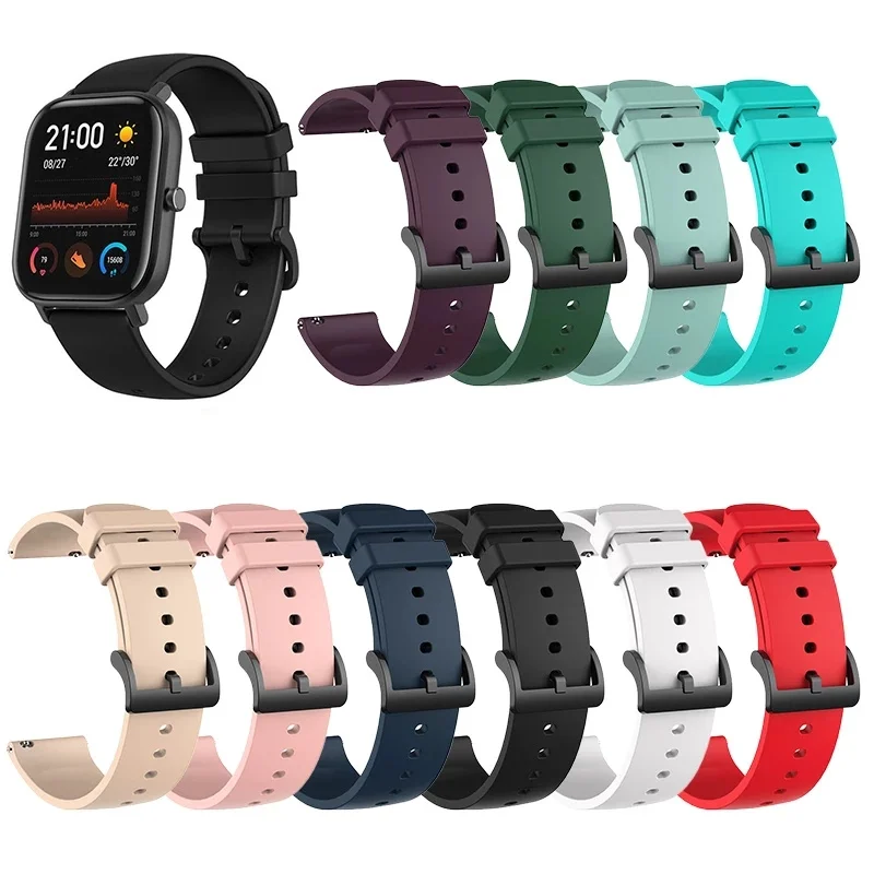 Ремешок силиконовый для Samsung Galaxy watch 4 classic спортивный браслет смарт-часов 44 мм 40 20