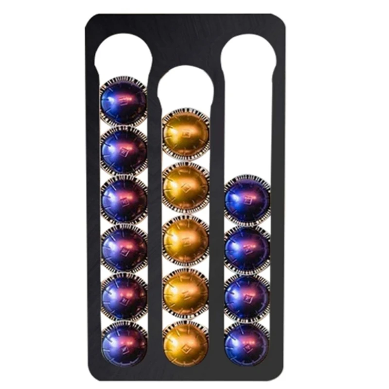 

Coffee Pod Holder For Nespresso Vertuo Capsules,Wall-Mounted Storage Rack For Coffee Capsules,Capacity:17 Retail