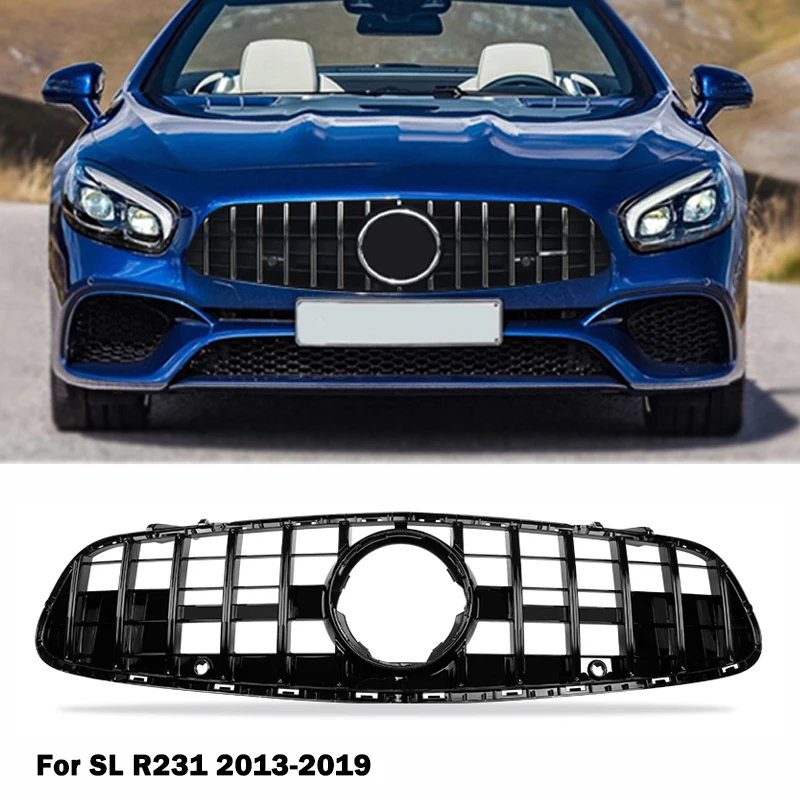 

Front Grill Grille GT Style Bumper Radiator Air Intake Grid For Mercedes Benz SL Class R231 SL500 SL400 SL550 SL350