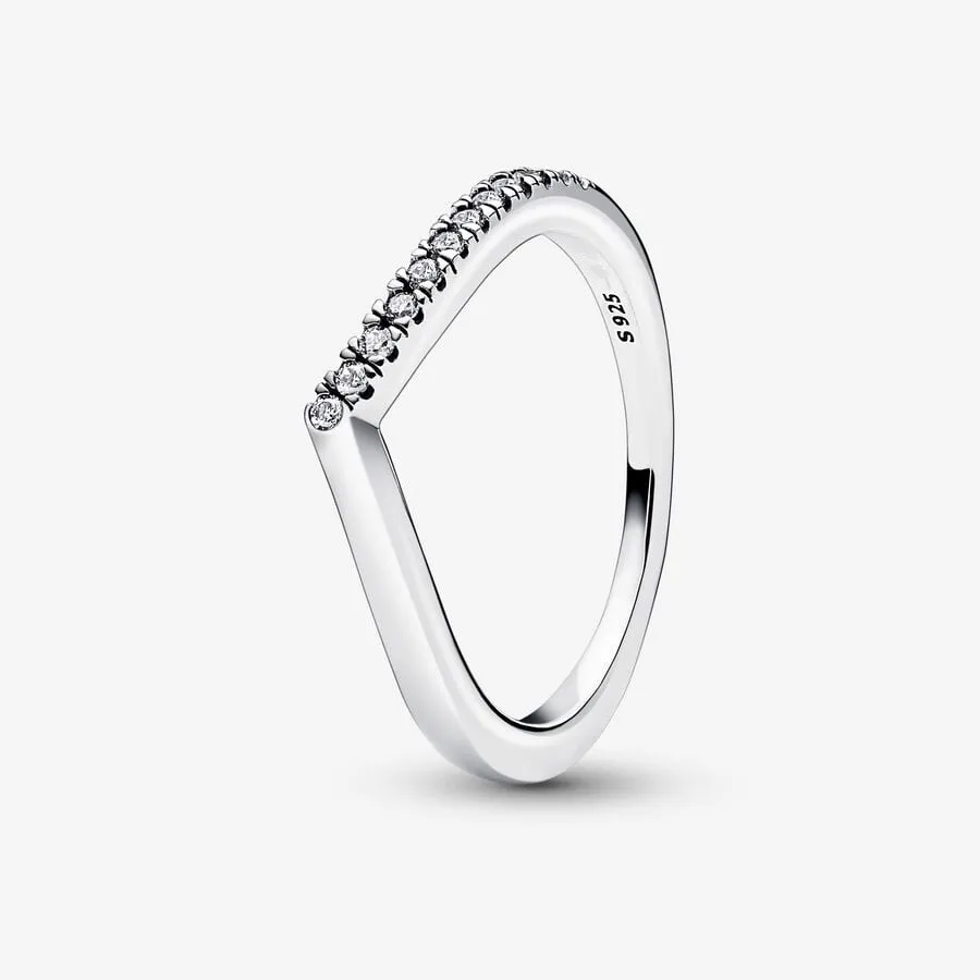 

100% 925 Sterling Silver Timeless Wish Half Sparkling Rings for Women Wedding Engagement Finger Ring Jewelry Bague Femme