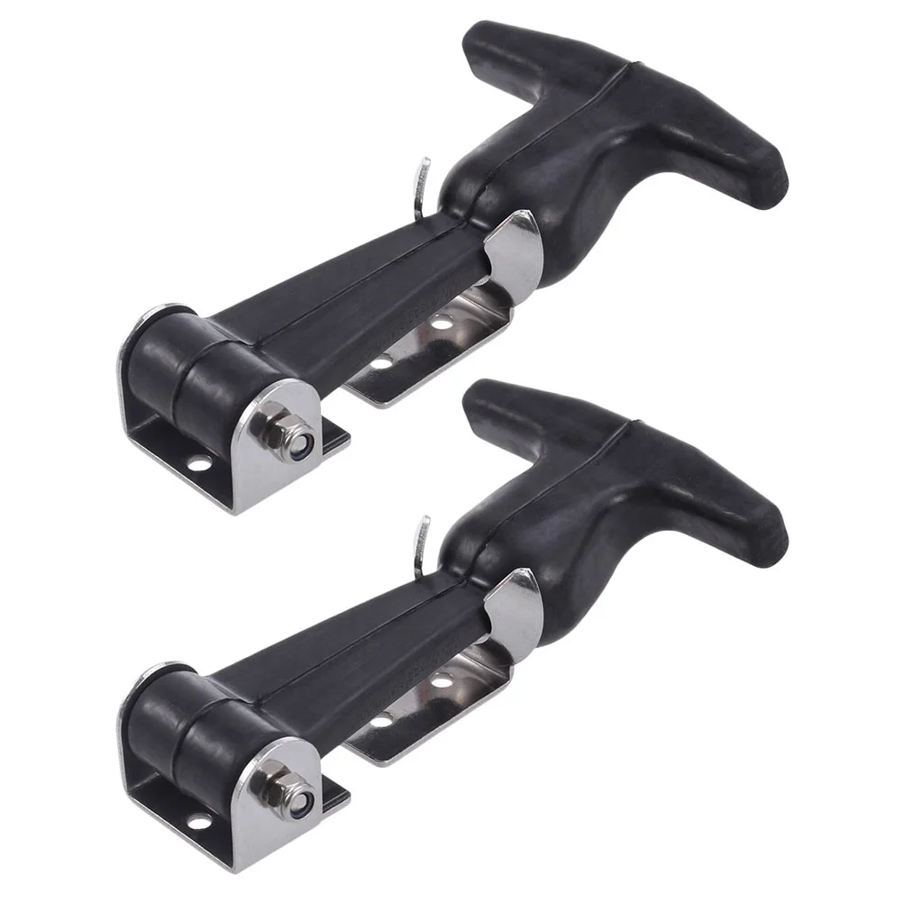 

2 Pcs Adjustable Hand Grip Medical Equipment Heavy Duty T-Handle Hasp Rubber Engine Cover Latch Draw Latches Buckle