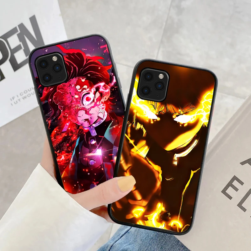

Japan Anime Demon Slayer Kamado Tanjirou Nezuko Phone Case For iPhone 6 6S 7 8 X XS XR 11 12 13 13 Pro Mini SE 2020 Cover