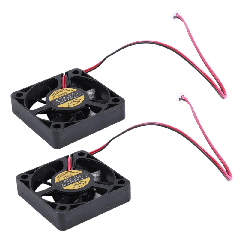 

2X 50mm x 50mm x 10mm 5010 DC 12V 0.1A 2Pin Brushless Cooling Fan