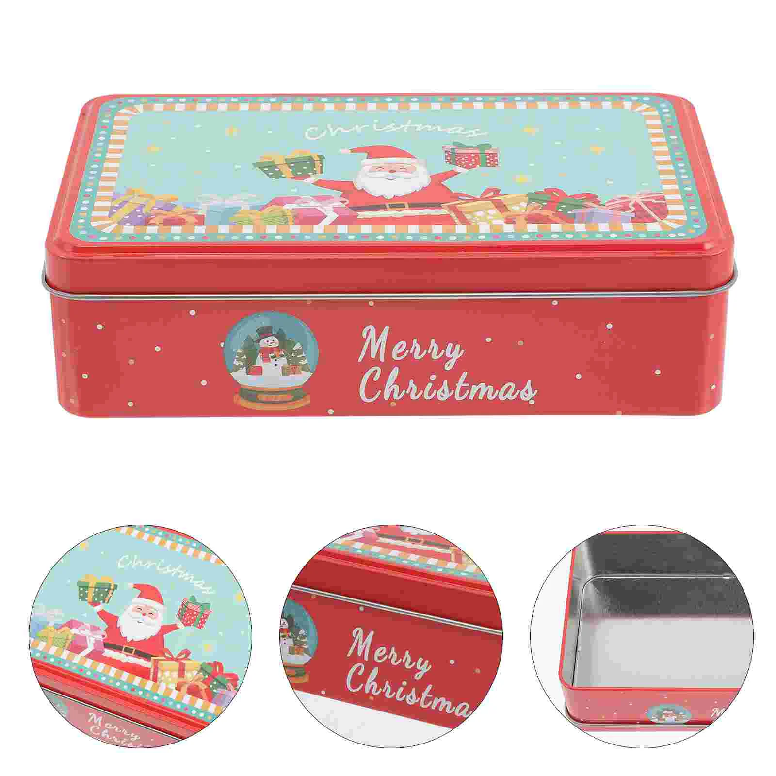 

Christmas Box Cookietin Tins Storage Candy Case Gift Empty Chocolate Metal Tinplatebiscuit Lids Containers Can Games Squids