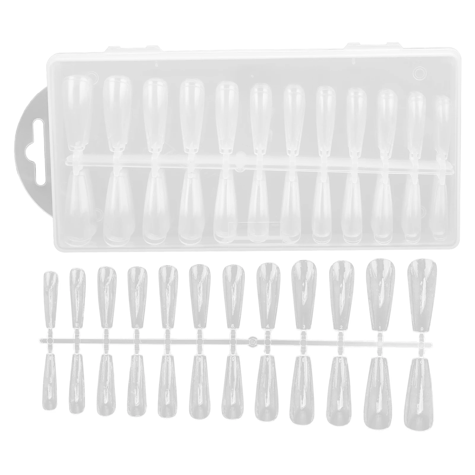

240pcs Artificial Long Nail Tips Fake Nail Extension Tips Wearable Nail Tips for Nail Salon
