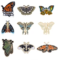 elegant charm butterfly bee enamel pin brooches retro colorful insect badges animal brooch jewelry gift for women girl wholesale