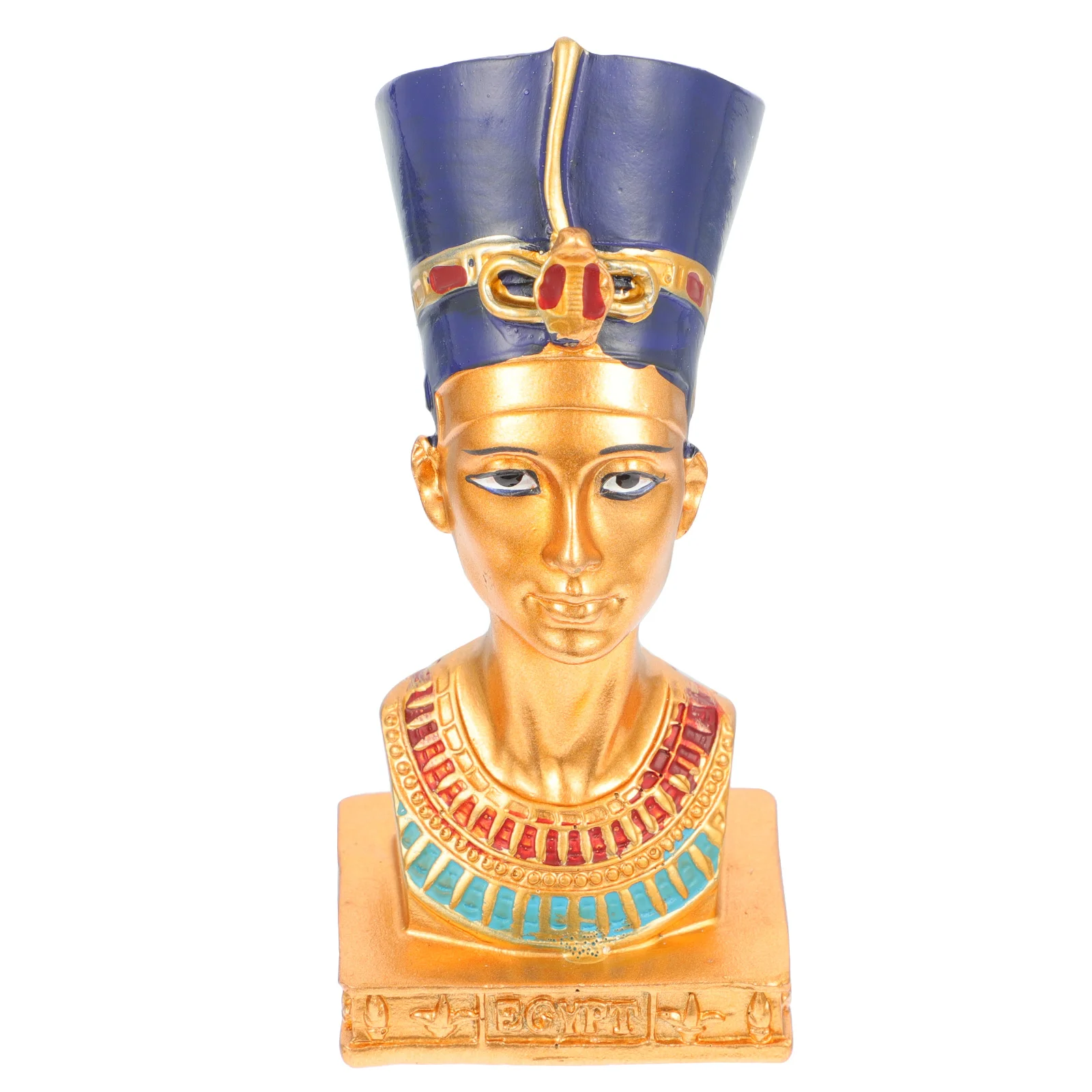 

Egyptian Statue Ancient Nefertiti Egypt Bust Ornament Adornment Figurine Sculpture Pharaoh Home Decor Desktop Figurines Resin