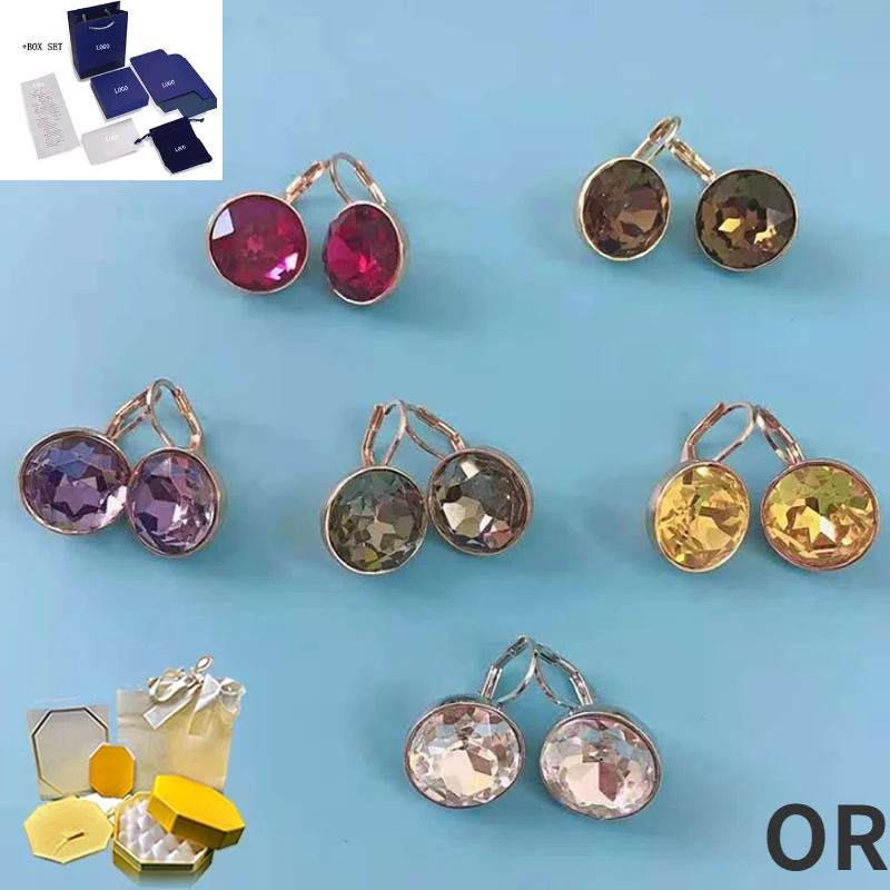 Женские Серьги С Кристаллами BELLA Philosophy Разноцветные Романтические Круглые