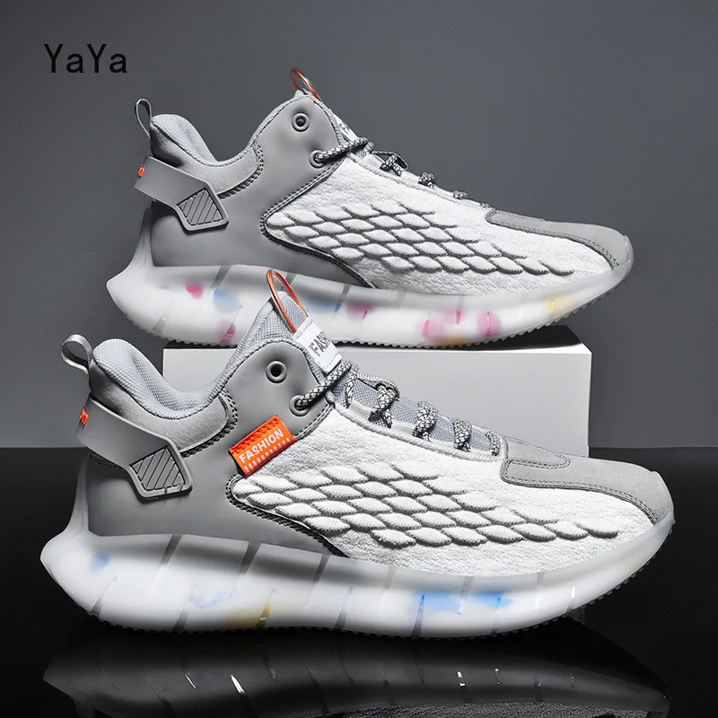 2022 new Men's sneaker fashion breathable leisure outdoor sports running shoes light elastic sole classic Casual shoes