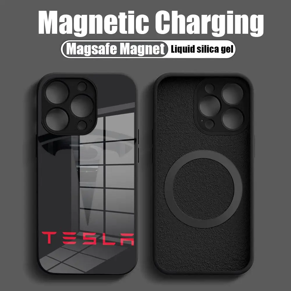 Electric Car T-TeslaS Phone Case NEW 2024 Tempered Glass For IPhone 16 15 Promax 14 13 Pro 12 11 plus Covers