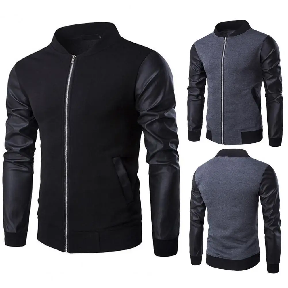 

Popular Baseball Jacket Long Sleeve Comfy Streetwear Slim Windproof Coat