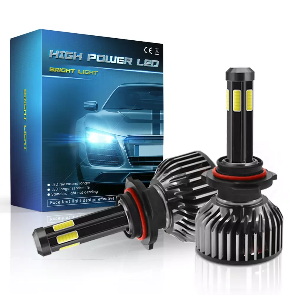 

Новый светодиодный, светодиодная Автомобильная фара Super H4 H7 H8 H11 9005 Turbo светодиодный 50 Вт 6000 лм 360 k, белая 6-сторонняя фара градусов