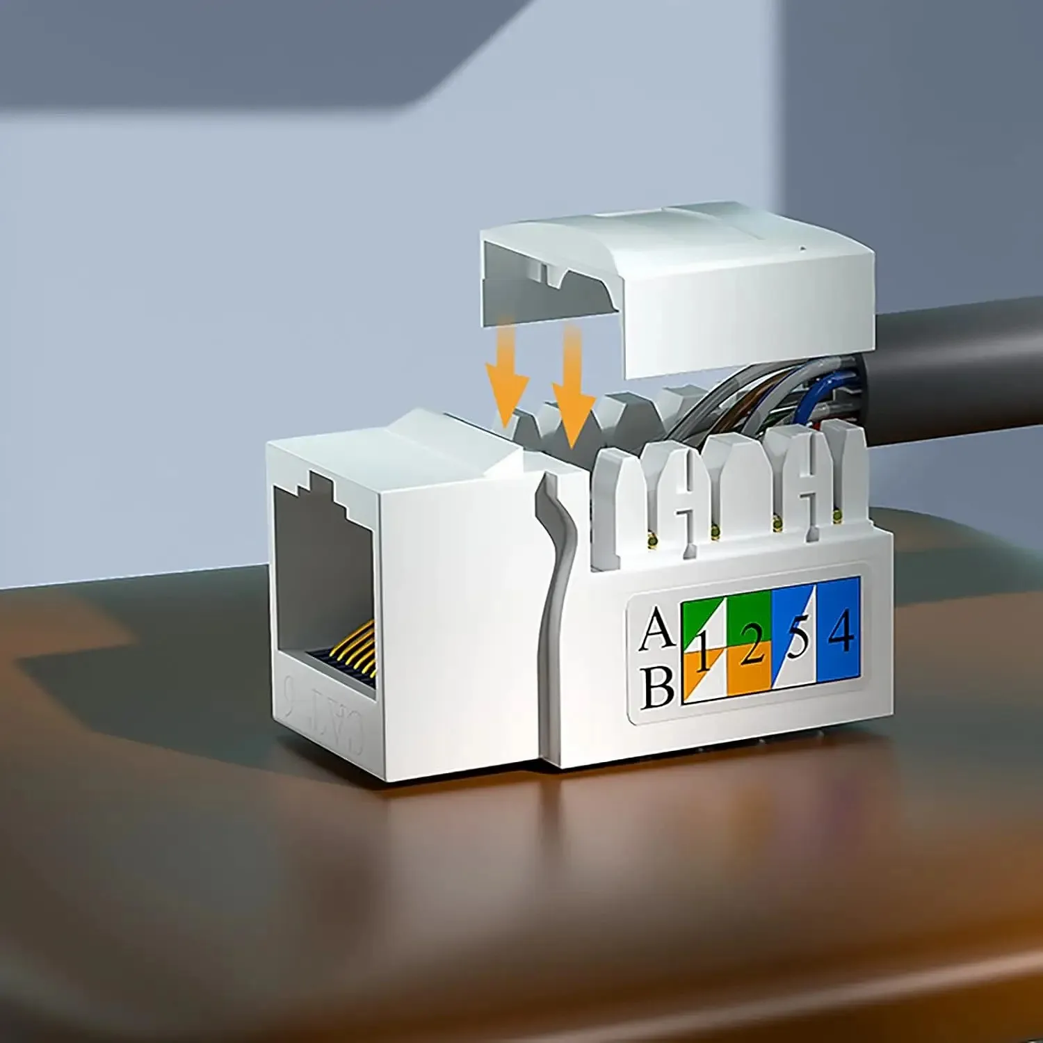 Сетевой Ethernet-Кабель WoeoW CAT6 с отверстием для стен Rj45 Keystone Jack сетевого кабеля CAT6/CAT5e