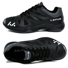 Мужские дышащие туфли для бадминтона, теннисные кроссовки, легсветильник обувь для волейбола, Нескользящие, размеры 36-45