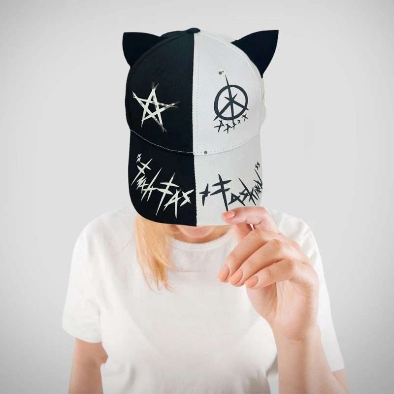 95AB женская бейсбольная кепка с кошачьими ушками универсальная шляпа для