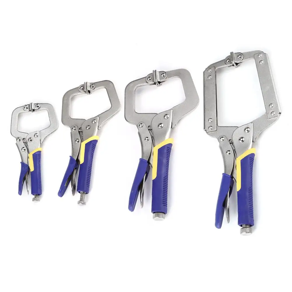 

Multi-functional C-type Flat Locking Grip Vise Pliers Welding Quick Fixing Locking C Clamp Pliers Woodworking Clips Hand Tools