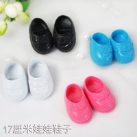 4pair doll shoes mini cute 16cm bjd flat dress up play house toy for girl plastic gift accessories