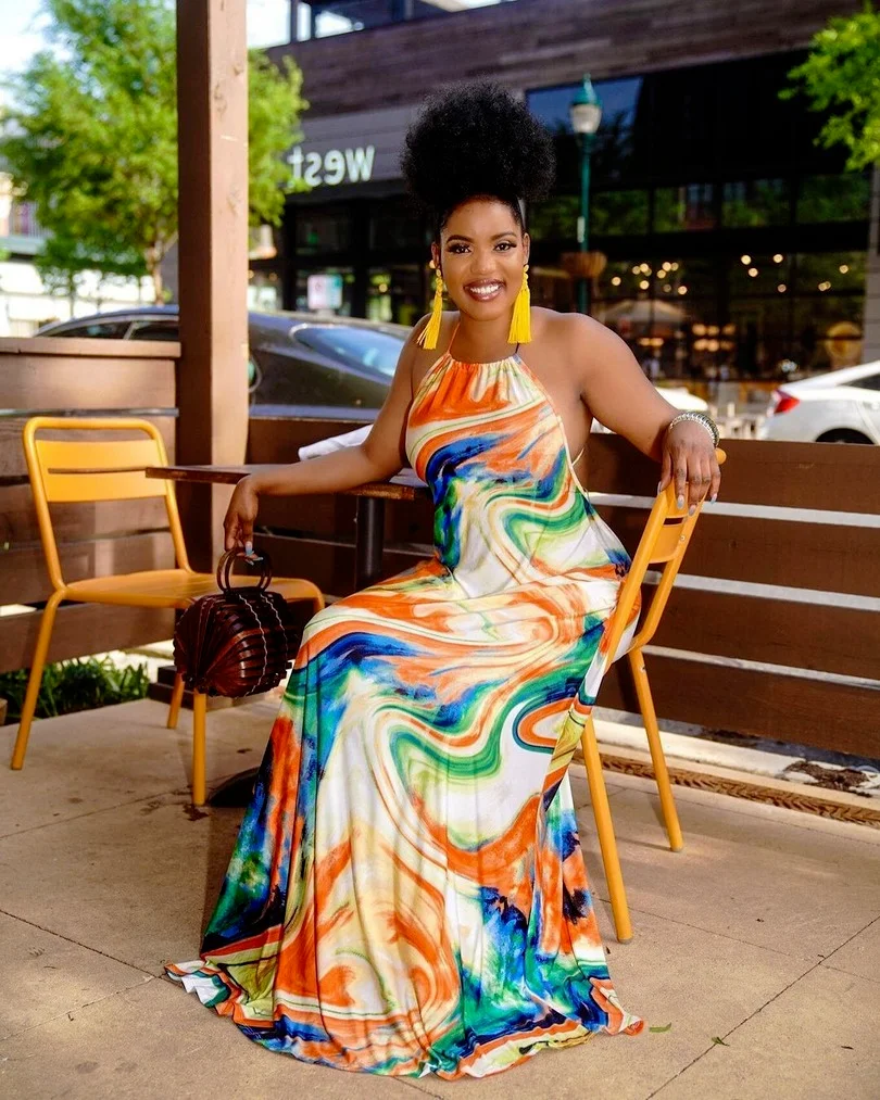 

Африканское Платье с принтом, летнее Африканское женское платье без рукавов на бретельках, длинное платье, африканские платья для женщин, а...