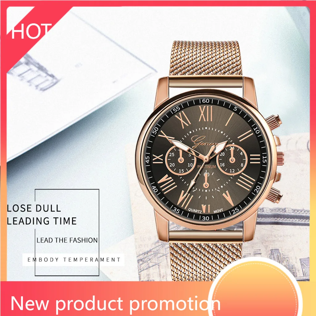 

Foloy digital women watches Quality Fashion Geneva Roman Numerals Faux Leather Analog Quartz Ladies watch Bracelet Clock Gift