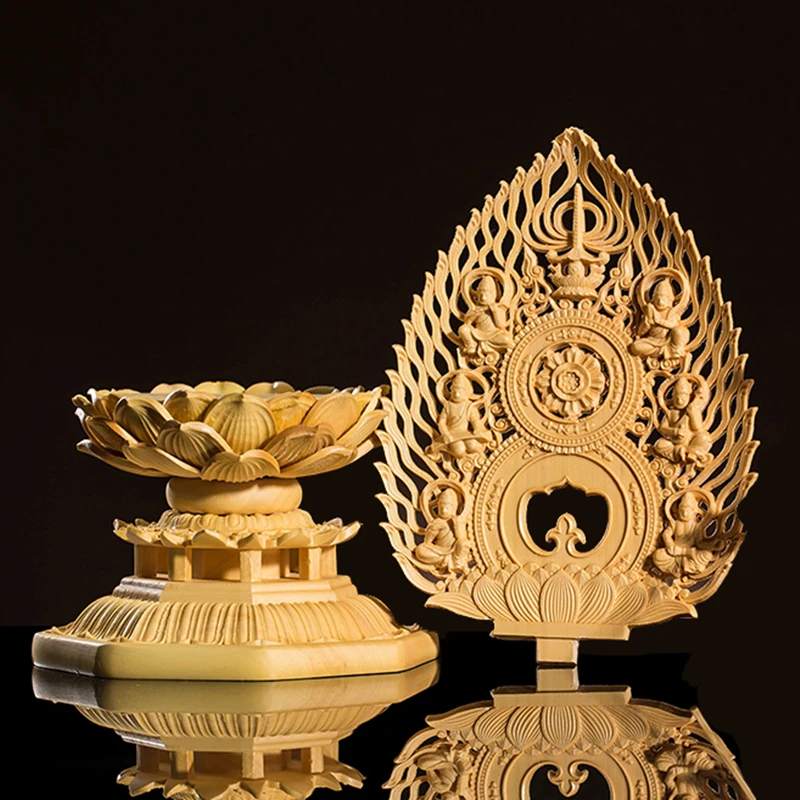 

Solid Wood Small Buddha Base And Backlight Statue Base Toy Home Decor Diy