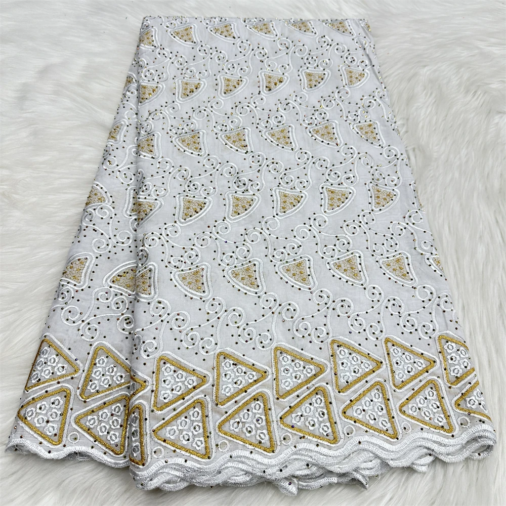 Швейцарское кружево с камнями хлопок 5 ярдов