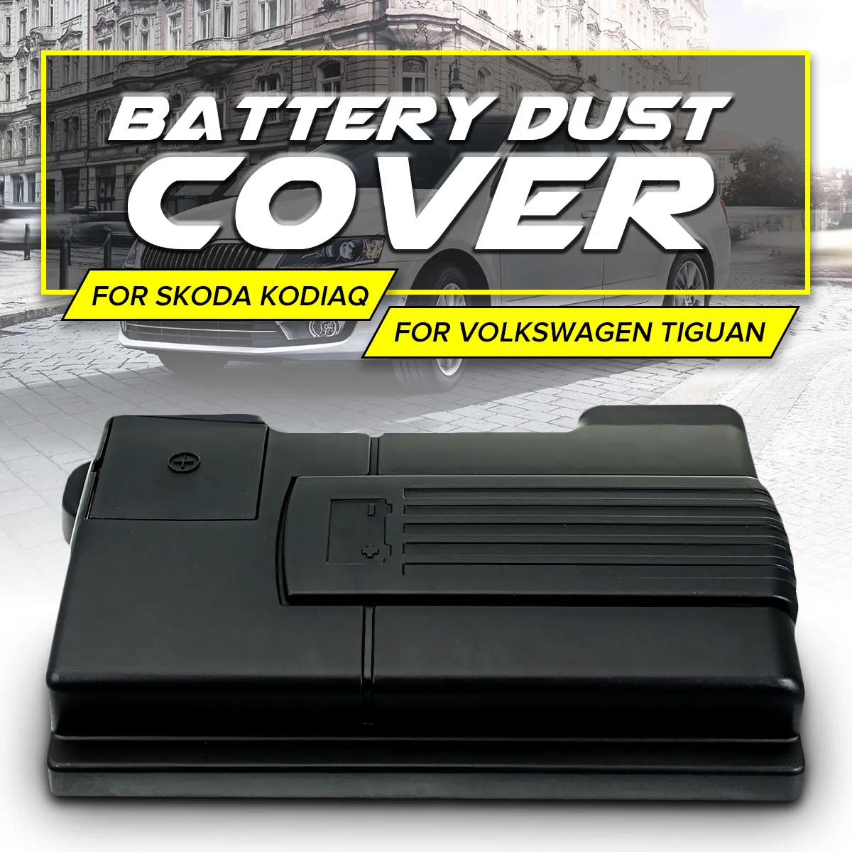 

Engine Battery Dustproof Negative Electrode Waterproof Protective Cover for Skoda Kodiaq Octavia 5E A7 for VW Tiguan L 2016-2020