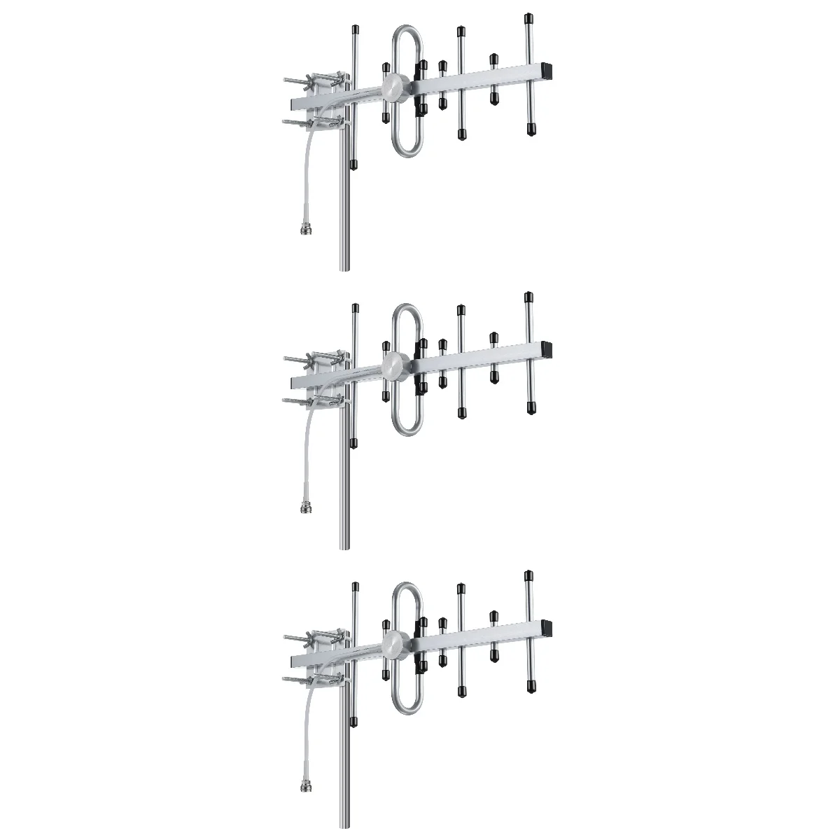 

3 Sets Weather-Resistant High Gain Long Range 300 Miles Clear Reception VHF/UHF Signal Amplifier TV Antenna Digital Antenna