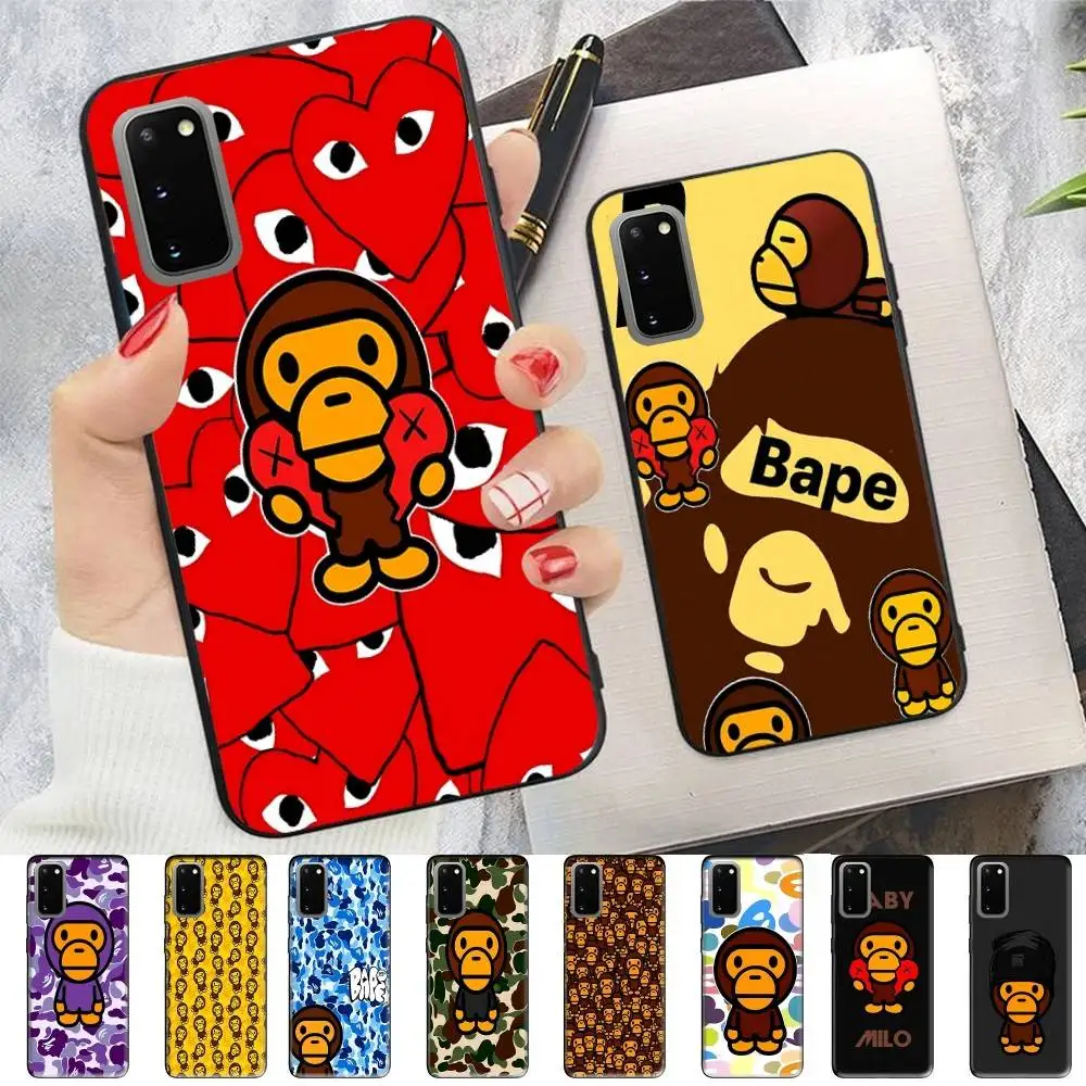 Фото Чехол для телефона с милым мультяшным дизайном обезьянки B-Bape для Samsung S24 FE, S25 Ultra, S20 Lite, S21, S30, S22, S23, S24, S22 Ultra 5G №4