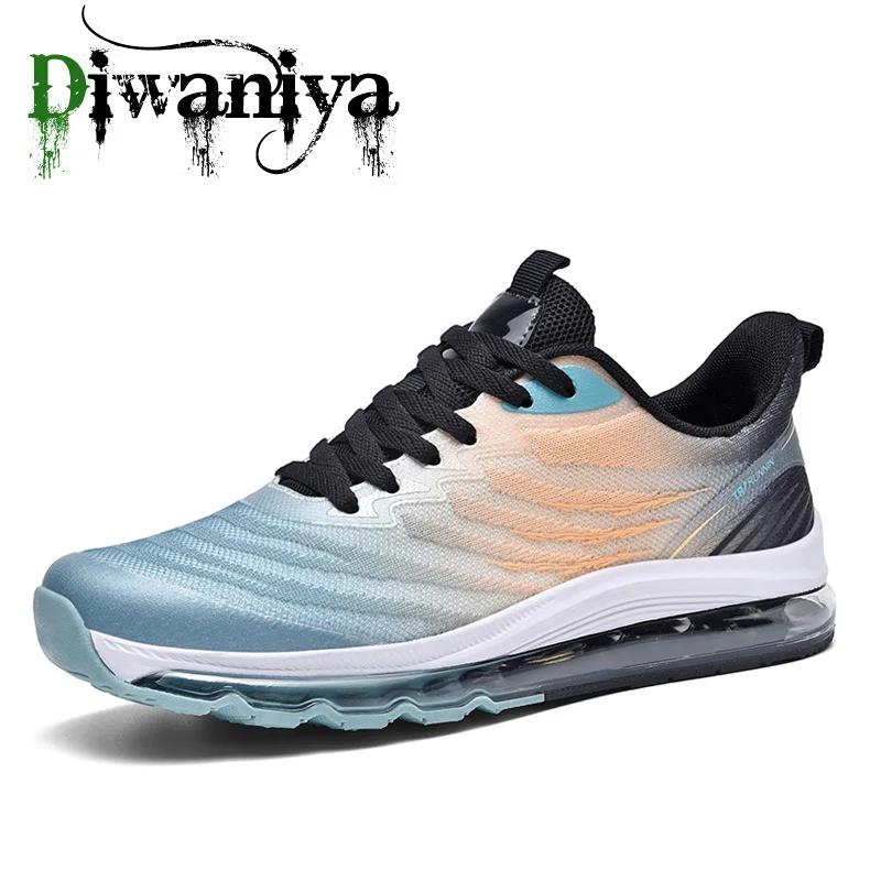 

New 2023 Summer Breathable Mesh Men's Running Shoes Korean Version Trend Spring Men's Sports Running Student Casual Shoes White