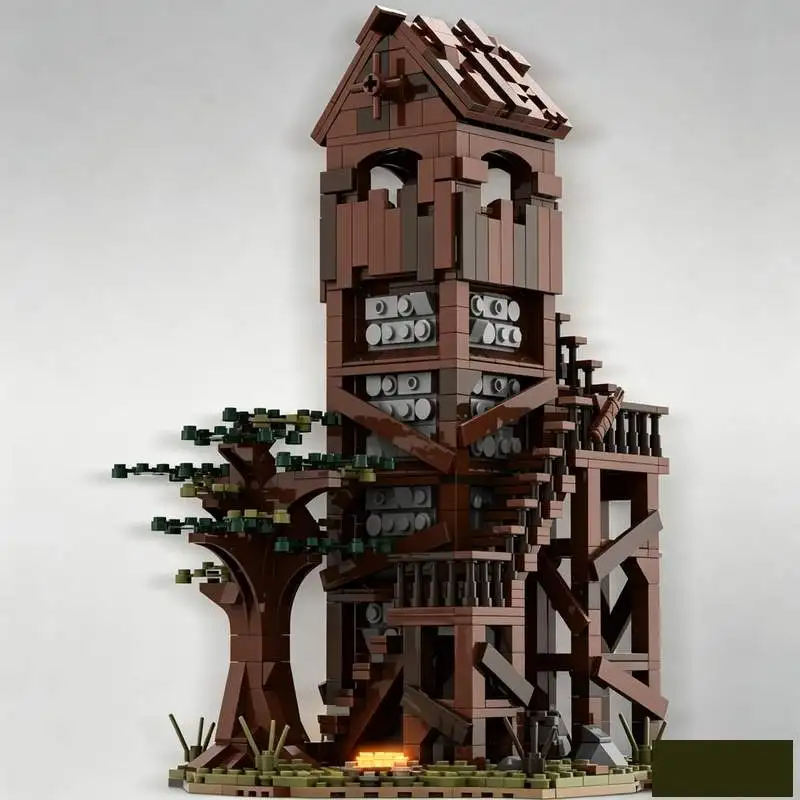 Фото Конструктор «Средневековая патрульная башня» (1339 деталей), модель MOC, развивающая игрушка, подарок на день рождения, коллекционный предмет для демонстрации №4